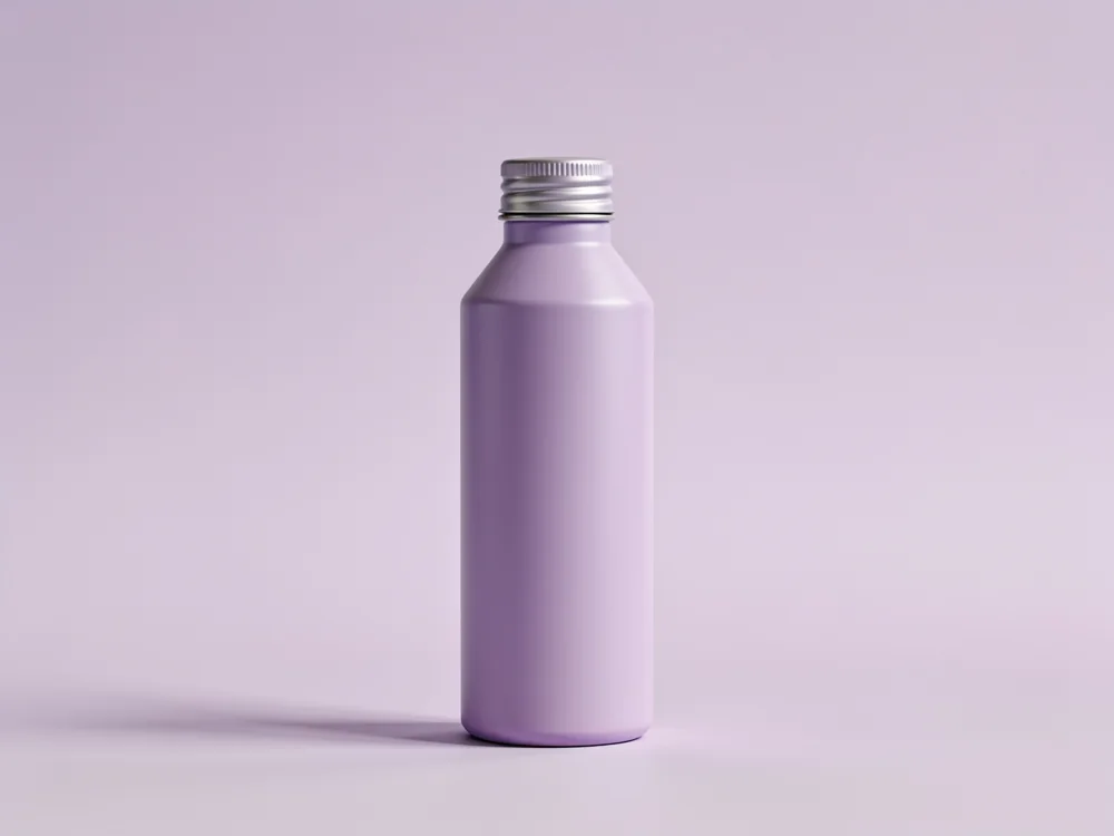 Stainless vacuum bottle — Double-wall stainless steel body; polypropylene screw cap; silicone seal